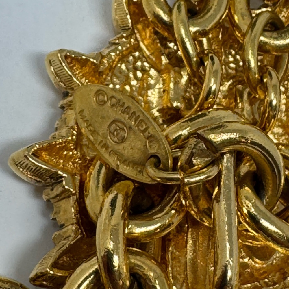 💯Authentic CHANEL Medaillon Belt Chain Necklace Double Sun Medallion - Picture 4 of 4
